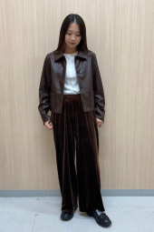 Велюровые штаны UNIQLO 1159853135 (Коричневый S)