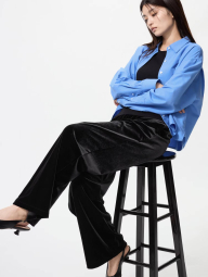 Велюрові штани UNIQLO 1159853326 (Чорний L)