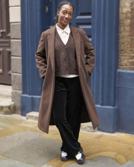 Велюровые штаны UNIQLO 1159854722 (Черный S)