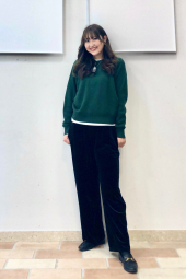 Велюровые штаны UNIQLO 1159854722 (Черный S)