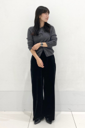 Велюровые штаны UNIQLO 1159854722 (Черный S)