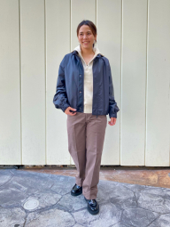 Хлопковые штаны чинос UNIQLO 1159856375 (Коричневый 6)