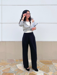 Жіночі еластичні штани UNIQLO 1159854130 (Чорний L)