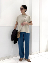 Эластичные джинсовые штаны UNIQLO 1159854950 (Синий L)