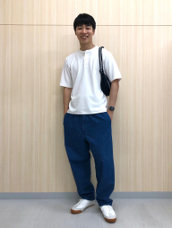 Эластичные джинсовые штаны UNIQLO 1159854950 (Синий L)