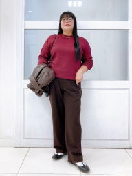 Чоловічі штани UNIQLO на еластичному поясі 1159855359 (Коричневий XXL)