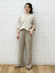 Вязаные женские штаны UNIQLO 1159855586 (Бежевый M)