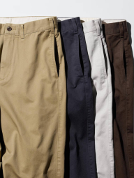 Прямые брюки-чинос UNIQLO свободного кроя 1159855921 (Коричневый 38)