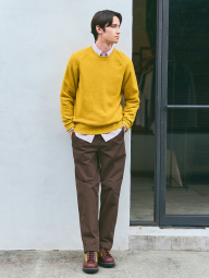 Прямые брюки-чинос UNIQLO свободного кроя 1159855921 (Коричневый 38)