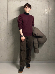 Прямые брюки-чинос UNIQLO свободного кроя 1159855921 (Коричневый 38)