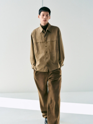 Вельветовые широкие брюки UNIQLO штаны 1159855971 (Коричневый XL)