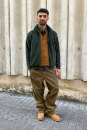 Вельветовые широкие брюки UNIQLO штаны 1159855971 (Коричневый XL)