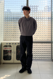 Прямые брюки-чинос UNIQLO свободного кроя 1159856408 (Серый 33)