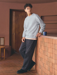 Прямые брюки-чинос UNIQLO свободного кроя 1159856408 (Серый 33)