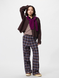 Штани з принтом UNIQLO 1159857524 (Коричневий/Синій XL)