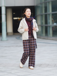 Штани з принтом UNIQLO 1159857524 (Коричневий/Синій XL)