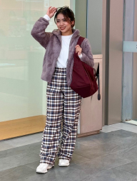 Штани з принтом UNIQLO 1159857530 (Коричневий/Молочний L)