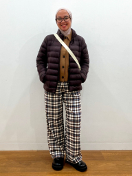 Штани з принтом UNIQLO 1159857530 (Коричневий/Молочний L)