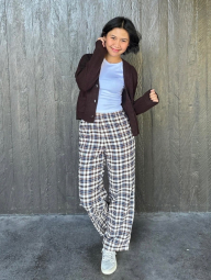 Штани з принтом UNIQLO 1159857530 (Коричневий/Молочний L)