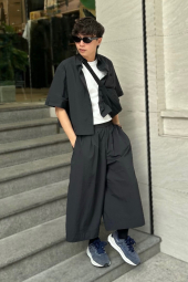 Жіночі короткі штани UNIQLO кюлоти 1159859174 (Чорний L)