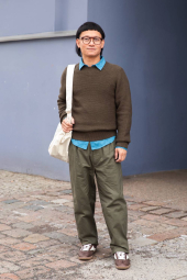 Штаны из смесовой льняной ткани UNIQLO 1159860396 (Зеленый XL)