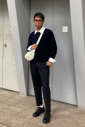 Элегантные брюки UNIQLO штаны 1159860410 (Синий XXL)