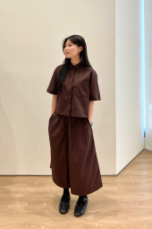 Женские укороченные штаны UNIQLO кюлоты 1159860445 (Коричневый L)