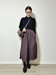 Женские укороченные штаны UNIQLO кюлоты 1159860445 (Коричневый L)