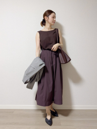 Женские укороченные штаны UNIQLO кюлоты 1159860445 (Коричневый L)