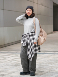 Широкие штаны UNIQLO с теплой подкладкой 1159860760 (Зеленый XXL)