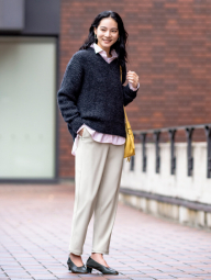 Эластичные штаны UNIQLO с теплой подкладкой 1159860764 (Молочный XXL)