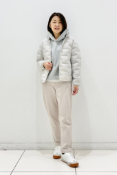 Эластичные штаны UNIQLO с теплой подкладкой 1159860764 (Молочный XXL)