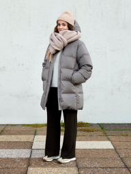 Женские брюки в рубчик UNIQLO 1159862126 (Коричневый M)