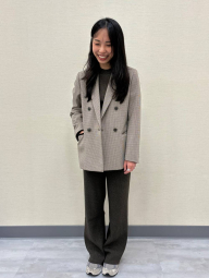 Женские брюки в рубчик UNIQLO 1159862126 (Коричневый M)