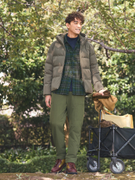 Штани UNIQLO на флісі 1159862321 (Зелений L)