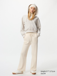Женские трикотажные штаны UNIQLO 1159863018 (Молочный XXL)