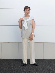 Женские трикотажные штаны UNIQLO 1159863018 (Молочный XXL)
