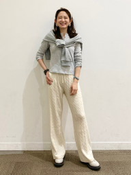 Женские трикотажные штаны UNIQLO 1159863018 (Молочный XXL)