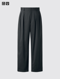 Широкие прямые брюки UNIQLO 1159865232 (Черный 36)