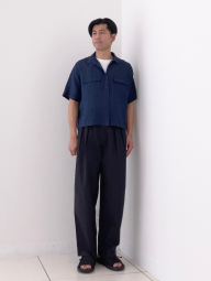 Широкие прямые брюки UNIQLO 1159865232 (Черный 36)