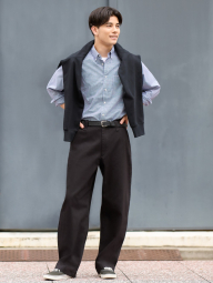 Широкі штани UNIQLO 1160076933 (Чорний 35)