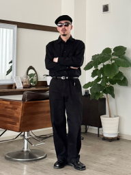 Широкі штани UNIQLO 1160076933 (Чорний 35)