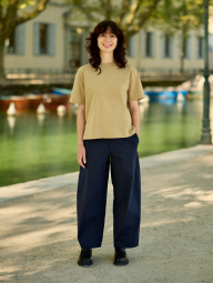 Женские укороченные штаны UNIQLO широкие 1160343862 (Синий XL)