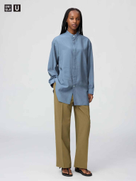Жіночі штани UNIQLO з високою посадкою 1160731365 (Оливковий 10)