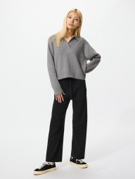 Жіночі штани UNIQLO в рубчик 1161341339 (Чорний XXL)