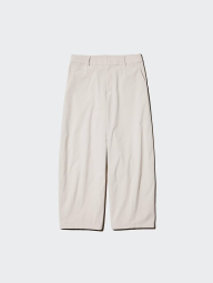 Женские укороченные штаны UNIQLO широкие 1161499346 (Молочный XL)