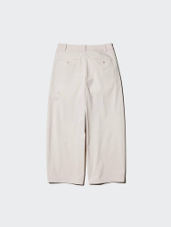 Женские укороченные штаны UNIQLO широкие 1161499346 (Молочный XL)