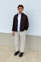 Женские укороченные штаны UNIQLO широкие 1161499346 (Молочный XL)
