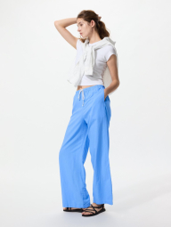 Легкие женские штаны UNIQLO 1163259536 (Голубой M)