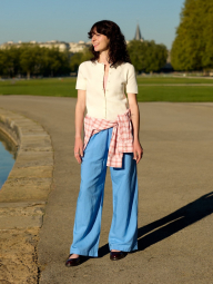 Легкие женские штаны UNIQLO 1163258952 (Голубой XL)